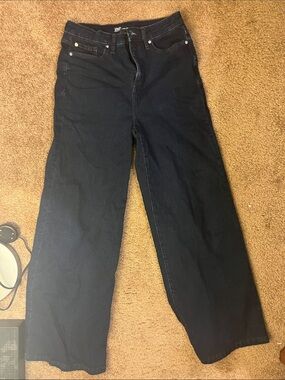 INC International Concepts Women's Black Wide-Leg Jeans